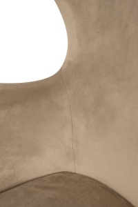 FOTOLIU CONFORTABIL EGG SZEROKI VELVET, KHAKI/CROM, DIN CATIFEA SI METAL, STIL MODERN - Img 8