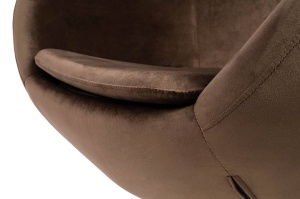 FOTOLIU CONFORTABIL EGG SZEROKI VELVET, MARO 81/CROM, DIN CATIFEA SI METAL, STIL MODERN B2 - Img 4