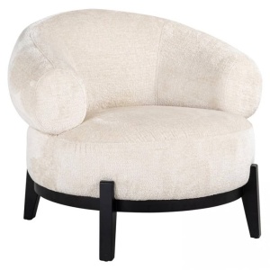 FOTOLIU CONFORTABIL MONTANA, ALB/NEGRU, TAPITERIE CHENILLE SI PICIOARE DIN LEMN, STIL MODERN, RICHMOND INTERIORS