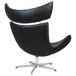 FOTOLIU CONFORTABIL VOUGE, NEGRU/CROM, DIN PIELE ECOLOGICA SI METAL, STIL MODERN B2 - Img 7
