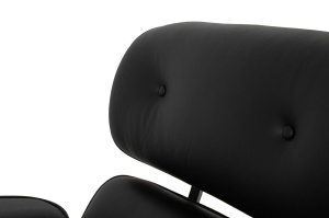 FOTOLIU DE RELAXARE DE LUX, ARTIM LOUNGE HM, REALIZAT PIELE NATURALA ITALIANA SI LEMN, CULOARE NEGRU/FRASIN, STIL EAMES - Img 8