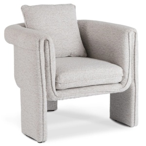 FOTOLIU DEOSEBIT, ARTIM MEBLE, REALIZAT DIN MATERIAL BOUCLE GRI SI METAL, STIL MODERN - Img 7