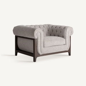 FOTOLIU DEOSEBIT IPSWICH, BEJ/GRI, REF. 37192, CONFECTIONAT DIN TEXTIL, LEMN SI METAL, STIL MODERN