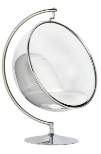 FOTOLIU EXCLUSIVIST BUBBLE STAND, ALB/TRANSPARENT, DIN ACRIL SI PIELE ECOLOGICA, STIL MODERN