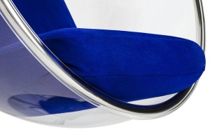 FOTOLIU SUSPENDAT BUBBLE, ALBASTRU/TRANSPARENT/CROM, DIN ACRIL SI CASMIR, STIL MODERN - Img 2