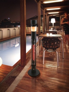 INCALZITOR ELECTRIC PENTRU TERASA, HEAT SOUND, CU HALOGEN, STIL MODERN