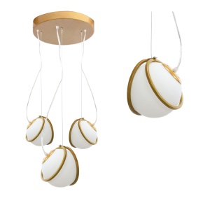Lampa APP1090-3 CP GOLD WHITE - Img 2
