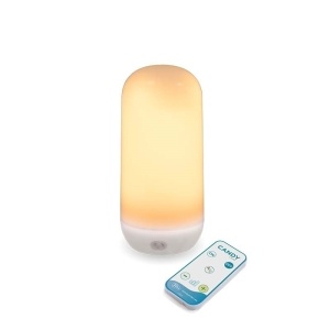 LAMPA DE MASA CANDY, CU EFECT DE FLACARA, BATERIE IN&OUT, CU TELECOMANDA - Img 3