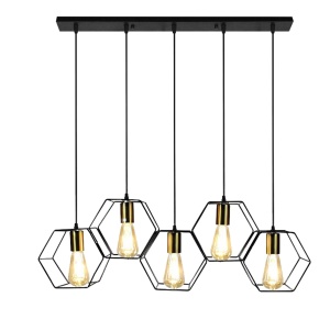 Lampă suspendată APP1133-5CP Black Gold