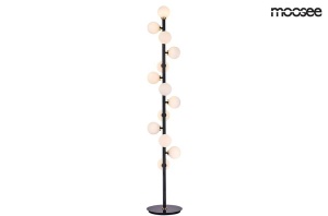 LAMPADAR COSMO, DIN METAL SI STICLA, AURIU/ALB/NEGRU, B2
