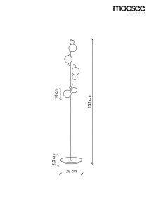 LAMPADAR CU LED-URI,VALENTINO, AURIU, DIN METAL SI STICLA, STIL MODERN, B2 - Img 6