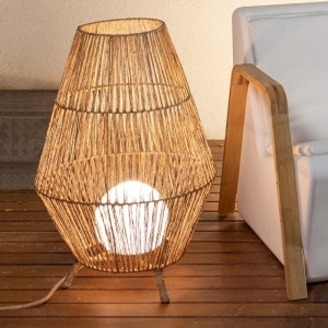 LAMPADAR DECORATIV SISINE 70, CABLE IN&OUT, CONFECTIONAT DIN IUTA NATURALA