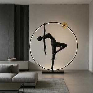 LAMPADAR EXCLUSIVIST 222CM, HUMAN ACROBATIC, EDITIE LIMITATA, FIBRA DE STICLA SI LED