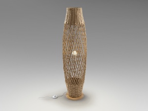 LAMPADAR YAIZA, 32 CM, NATURAL, DIN METAL SI LEMN, STIL MODERN