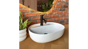 LAVOAR REA AURA, ALB, 50,5 CM, DIN CERAMICA, CALITATE SUPERIOARA
