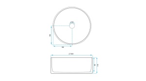 LAVOAR REA DELIA, ALB, 36 CM, DIN CERAMICA, CALITATE SUPERIOARA - Img 8