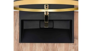 LAVOAR REA GOYA, NEGRU MAT, 60CM, DIN CONGLOMERAT, CALITATE SUPERIOARA - Img 4