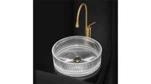 LAVOAR REA INGRID, 36 CM, TRANSPARENT, DIN STICLA, CALITATE SUPERIOARA