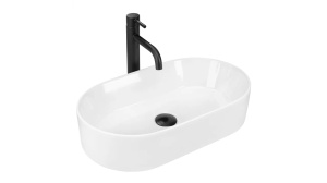 LAVOAR REA LAYLA, ALB, 53 CM, DIN CERAMICA, CALITATE SUPERIOARA - Img 5