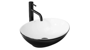 LAVOAR REA SOFIA, ALB/NEGRU, 41 CM, DIN CERAMICA, CALITATE SUPERIOARA - Img 5