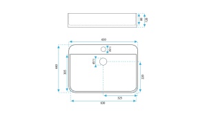 LAVOAR REA VERONA, ALB, 65 CM, DIN CERAMICA, CALITATE SUPERIOARA - Img 6
