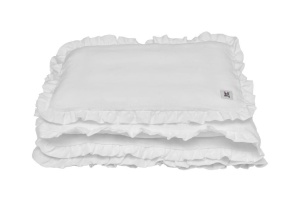 LENJERIE DE PAT PENTRU COPII WITH A FLOUNCE ALB MARIMEA S BA