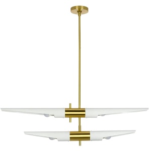 LUSTRA APOLLO 2, ALB/AURIU, DIN METAL, STIL MODERN, B2