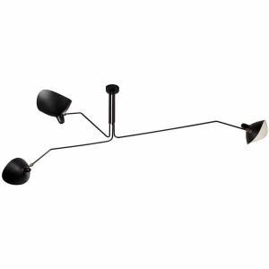 LUSTRA BLACK APP569-3C, DIAMETRU 120 MM, NEGRU, DIN OTEL SI METAL, STIL MODERN - Img 2