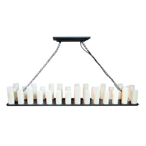 LUSTRA CANDLE 18, NEGRU/ALB, DIN METAL SI CEARA, STIL MODERN, B2 - Img 2