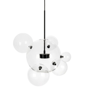 LUSTRA CAPRI 6, NEGRU, DIN ALUMINIU SI STICLA, STIL MODERN, B2