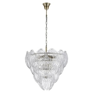 LUSTRA CLAY IRIDESCENT, HL-0157, CONFECTIONATA DIN METAL SI STICLA SECURIZATA, STIL MODERN