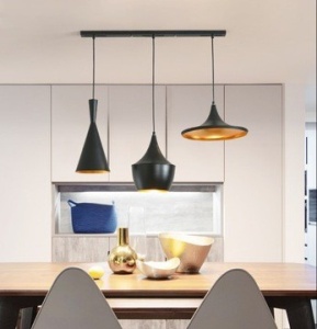 LUSTRA COSTA NEGRU 3 PENDULE MODEL 1 DESIGN INDUSTRIAL - Img 6