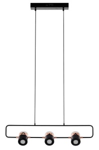 LUSTRA CU LED-URI BLINK 3, NEAGRA, DIN ALUMINIU SI PLASTIC OPAL, STIL MODERN - Img 2