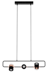 LUSTRA CU LED-URI BLINK 3, NEAGRA, DIN ALUMINIU SI PLASTIC OPAL, STIL MODERN - Img 5