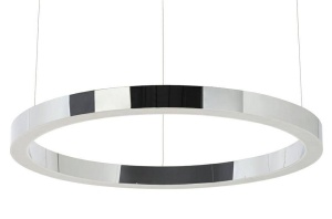 LUSTRA CU LED-URI RING 80, ARGINTIU, DIN METAL, STIL MODERN