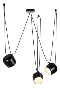 LUSTRA EYE 3, NEAGRA, DIN ALUMINIU, STIL MODERN, B2 - Img 4