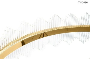 LUSTRA FLORENS 60 GOLD, CONFECTIONATA DIN METAL SI STICLA, STIL MODERN - Img 2