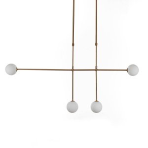 LUSTRA MODERNA, ALYCIA D , COD 4935, STIL MODERN, REALIZAT DIN METAL SI STICLA