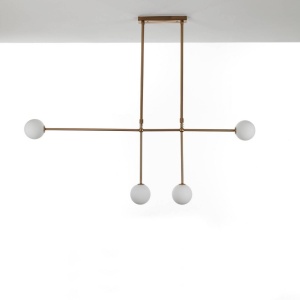 LUSTRA MODERNA, ALYCIA D , COD 4935, STIL MODERN, REALIZAT DIN METAL SI STICLA - Img 3