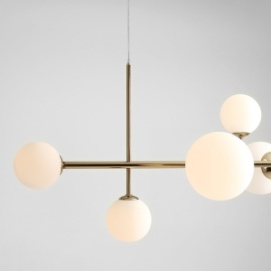 LUSTRA MODERNA, BALIA COD 1039K30, DIN METAL SI GLOBURI STICLA, ALDEX - Img 4