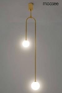 LUSTRA MODERNA LOW AURIE, 133CM, DIN METAL SI ABAJUR STICLA - Img 2