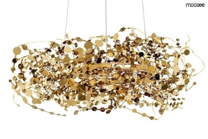 LUSTRA MONETE 80 GOLD, CONFECTIONATA DIN METAL, STIL MODERN AVANGARDIST - Img 2