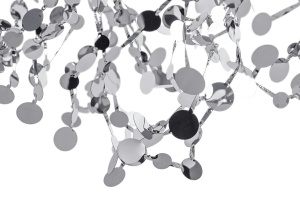 LUSTRA MONETE CROM, CONFECTIONATA DIN METAL, STIL MODERN - Img 2
