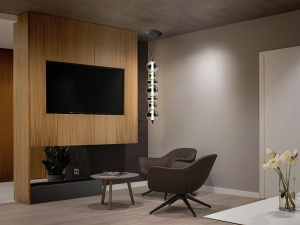 LUSTRA/PLAFONIERA GLADIS, 50/220 CM, NEGRU MAT/FUMURIU, DIN METAL SI STICLA, STIL MODERN - Img 6
