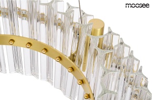 LUSTRA SATURNUS, AURIE 47 DUO, DIN OTEL SI CRISTAL, STIL MODERN - Img 2