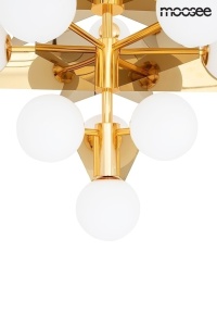 LUSTRA SOLEI GOLD, CONFECTIONATA DIN METAL SI STICLA, STIL MODERN - Img 2