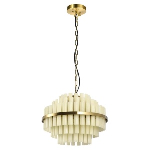 LUSTRA ZERINE 214481, CONFECTIONATA DIN METAL SI RASINA, ALBA, STIL MODERN