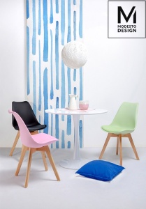 MASA ALBA CONFECTIONATA DIN MDF SI METAL, TULIP FI 90 STIL MODERN - Img 4