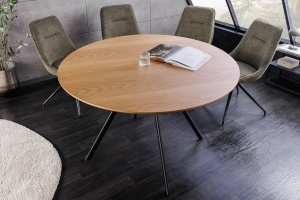 MASA DE DINING ROTUNDA, ATELIER 120CM, FURNIR LEMN, MELAMINA SI METAL, ASPECT NATUR, ARTIM GROUP SELECTION - Img 4