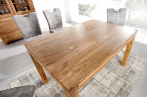 MASA DE SUFRAGERIE, LAGOS 120CM, LEMN MASIV SHEESHAM, COD 44084, DESIGN RETRO - Img 3